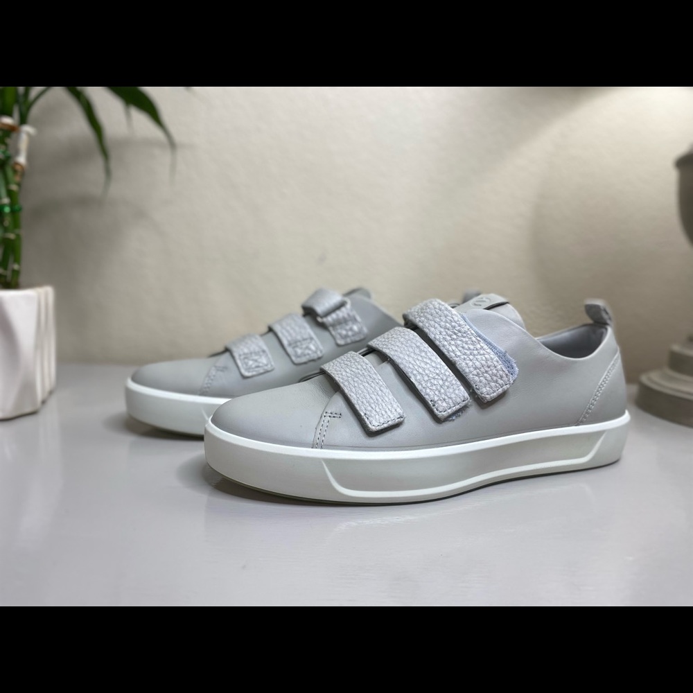 Womens Sneakers | ECCO Soft 8 3 Strap Concrete/Wild Dove
